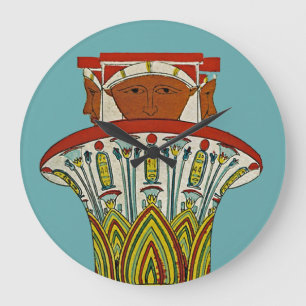 Ägyptisches Design #3 in Emporio Moffa Große Wanduhr