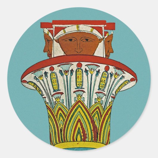 Ägyptisches Design #3 in Emporio Moffa Runder Aufkleber (Vorderseite)