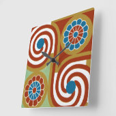 Ägyptisches Design #4 in Emporio Moffa Quadratische Wanduhr (Winkel)