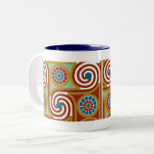 Ägyptisches Design #4 in Emporio Moffa Zweifarbige Tasse (Vorderseite Links)