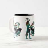 Ägyptisches Design #5 in Emporio Moffa Zweifarbige Tasse (Vorderseite Links)