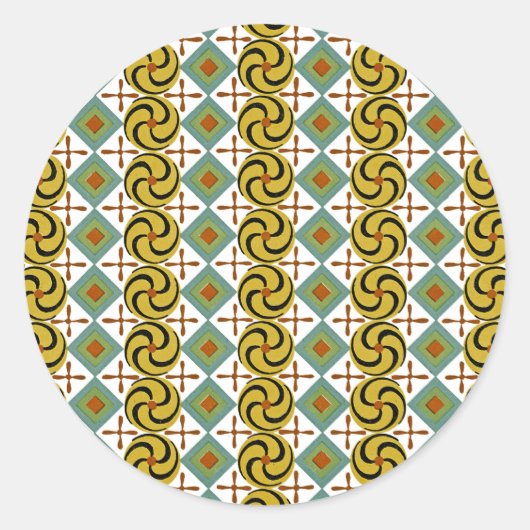 Ägyptisches Design #6 in Emporio Moffa Runder Aufkleber (Vorderseite)