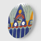 Ägyptisches Design #7 in Emporio Moffa Große Wanduhr (Winkel)