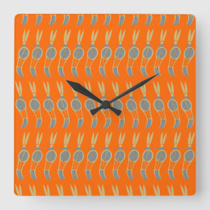 Ägyptisches Design #8 im Emporio Moffa Quadratische Wanduhr