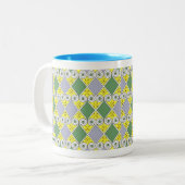 Ägyptisches Design #9 in Emporio Moffa Zweifarbige Tasse (Vorderseite Links)