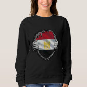 Ägyptisches Flaggenherz Sweatshirt (Vorderseite)