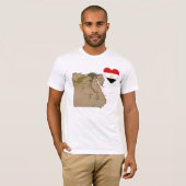 Ägyptisches Flaggenherz und T - Shirt (Vorne ganz)