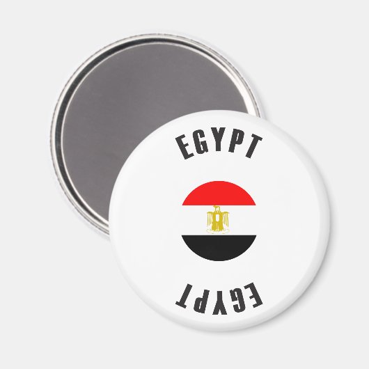 Ägyptisches Flaggenrad Magnet (Vorderseite/Rückseite)