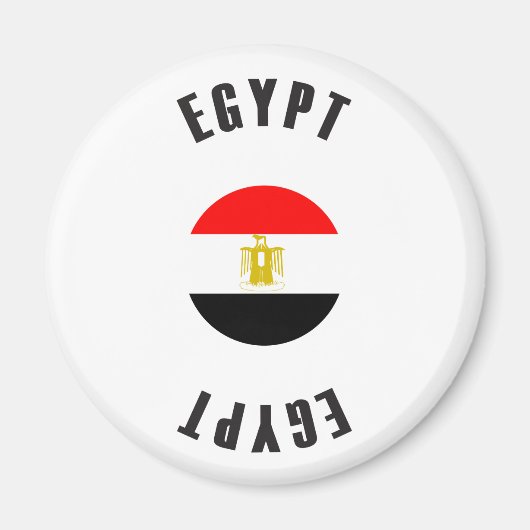Ägyptisches Flaggenrad Magnet (Vorne)