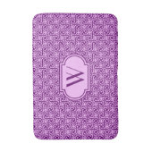 Ägyptisches Fliesenmuster, Amethyst und Orchidee Badematte (Vorderseite Vertikal)