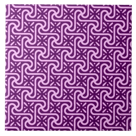 Ägyptisches Fliesenmuster, Amethyst und Orchidee Fliese (Vorderseite)