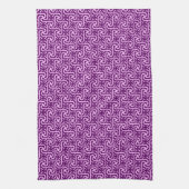 Ägyptisches Fliesenmuster, Amethyst und Orchidee Geschirrtuch (Vertikal)