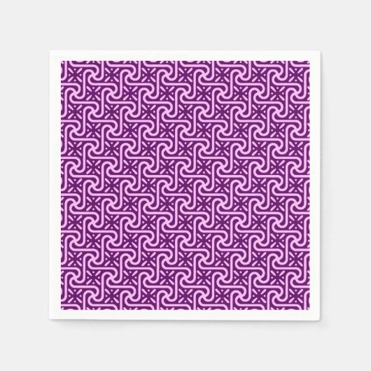 Ägyptisches Fliesenmuster, Amethyst und Orchidee Serviette (Vorderseite)