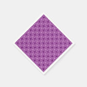 Ägyptisches Fliesenmuster, Amethyst und Orchidee Serviette (Ecke)