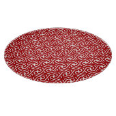 Ägyptisches Fliesenmuster, dunkelrot und weiß Schneidebrett (Ecke)