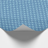 Ägyptisches Fliesenmuster, Indio und Light Sky Blu Geschenkpapier (Ecke)