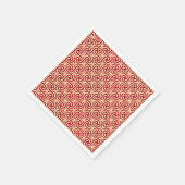 Ägyptisches Fliesenmuster, Maron und Pfirsich Serviette (Ecke)