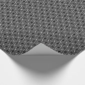 Ägyptisches Fliesenmuster, schwarz-weiß Geschenkpapier (Ecke)