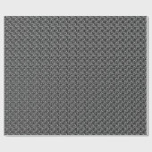 Ägyptisches Fliesenmuster, schwarz-weiß Geschenkpapier (Flach)
