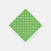 Ägyptisches Fliesenmuster, smaragdgrün und kalk-gr Serviette (Ecke)