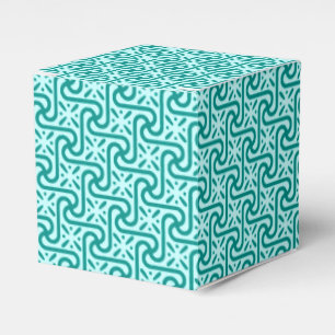 ägyptisches Fliesenmuster, Türkis und Aqua Geschenkschachtel