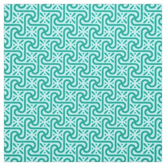 Ägyptisches Fliesenmuster, -Türkis und -aqua Stoff (Muster)