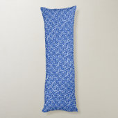 Ägyptisches Fliesenmuster, weiß und kobaltblau Seitenschläferkissen (Rückseite (Vertikal))