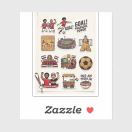Ägyptisches Fußball-Spieltag-Sticker-Pack - Pharao Aufkleber