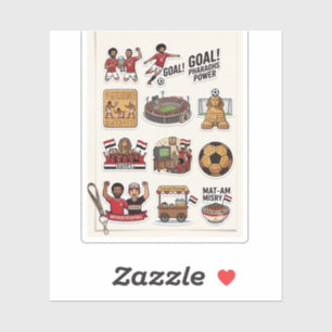 Ägyptisches Fußball-Spieltag-Sticker-Pack - Pharao Aufkleber