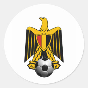Ägyptisches FußballEmblem Eagle Runder Aufkleber