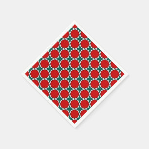 Ägyptisches geometrisches um das Vierfache im Rot Serviette