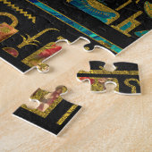 Ägyptisches Gold-, aquamarines und Rotesglasmuster Puzzle (Seite)