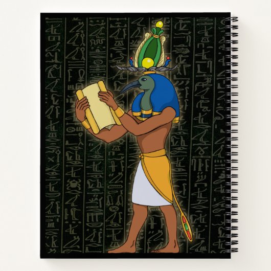 Ägyptisches Gott-Thoth-Deluxe-Notebook Notizblock (Rückseite)
