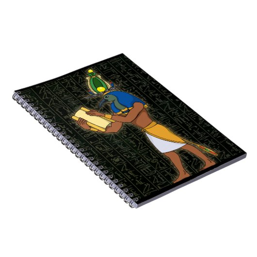 Ägyptisches Gott-Thoth-Spiral-Notebook Notizblock (Rechte Seite)
