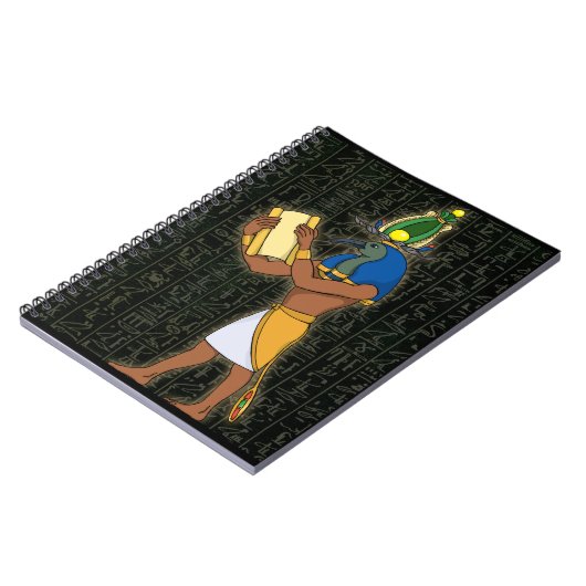 Ägyptisches Gott-Thoth-Spiral-Notebook Notizblock (Linke Seite)