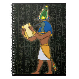 Ägyptisches Gott-Thoth-Spiral-Notebook Notizblock