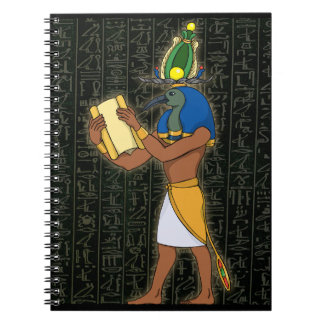 Ägyptisches Gott-Thoth-Spiral-Notebook Notizblock