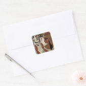 Ägyptisches Göttin-Schriftzeichen Quadratischer Aufkleber (Umschlag)