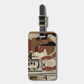 Ägyptisches Göttinhieroglyphenmuster Gepäckanhänger (Vorderseite vertikal)