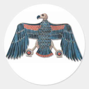 Ägyptisches Göttinnen-Nekhbet-Pektorale Runder Aufkleber