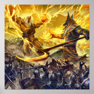 Ägyptisches Göttplakat Poster