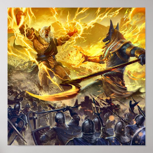 Ägyptisches Göttplakat Poster (Vorne)