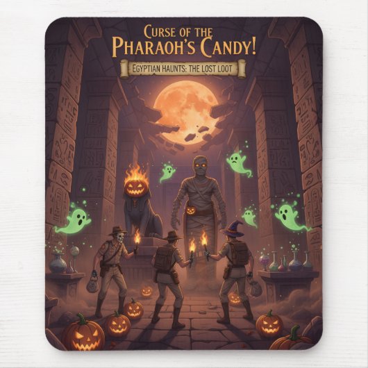 Ägyptisches Halloween-Mauspad Mousepad (Vorne)