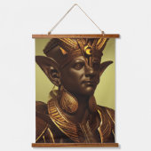 Ägyptisches Hängeband Wandteppich Mit Holzrahmen (Vorderseite)