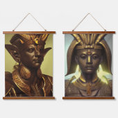 Ägyptisches Hängeband Wandteppich Mit Holzrahmen (Doppelt)