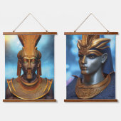 Ägyptisches Hängeband Wandteppich Mit Holzrahmen (Doppelt)