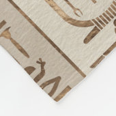 Ägyptisches Hieroglyphen Pastell-Gold Fleecedecke (Ecke)