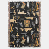 Ägyptisches Hieroglyphen-Symbol-Muster Hintergrund Decke (Vorderseite Vertikal)
