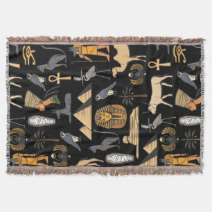 Ägyptisches Hieroglyphen-Symbol-Muster Hintergrund Decke
