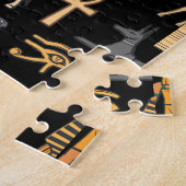 Ägyptisches Hieroglyphen-Symbol-Muster Hintergrund Puzzle (Seite)